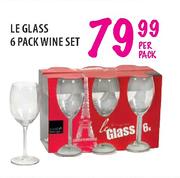 LE Glass Wine Set-6's Pack