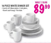 White Dinner Set-16 Piece
