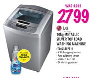 LG Metallic Silver Top Load Washing Machine-10kg(T1003TEFT1)