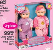 Little Abbey & Emma 2-Piece Baby Dolls-29cm Per Set
