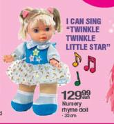 Nursery Rhyme Doll-32cm Each
