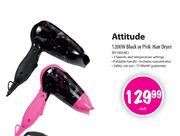 Attitude 1200W Black Or Pink Hair Dryer-Each