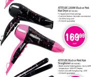Attitude 2200W Black Or Pink Hair Dryer-Each