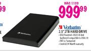 Verbatim 2.5" 2TB Hard Drive
