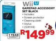 Wii U Gamepad Accessory Set Black