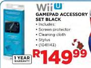 Wii U Gamepad Accessory Set Black