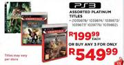 PS3 Platinum Titles Assorted-Each