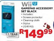 Wii U Gamepad Accessory Set Black
