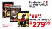 Playstation.2 Platinum Titles Assorted-Each