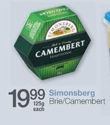 Simonberg Brie/Camembert - 125gm Each