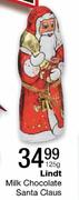 Lindt Milk Chocolate Santa Claus-125g