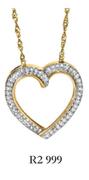 9ct Gold,Silver And Diamond Pendants
