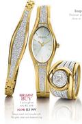Tempo Watch And Bracelet With 9ct Gold,Silver And Diamond Ring-3 Piece Gift Set 