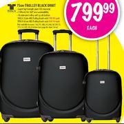 Tosca 65Cm ABS Trolley Black Orbit-Each
