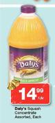 Daly's Squash Concentrate Assorted-1.5L Each 