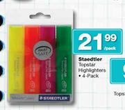Staedtler Topstar Highlighters 4 Pack-Per Pack