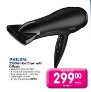 Philips 2300W Hair Dryer With Diffuser-Each