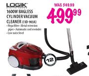 Logik Bagless Cylinder Vacuum Cleaner-1600W(FJD-903A)