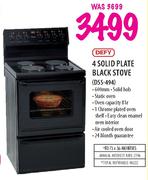 Defy 4 Solid Plate Black Stove(DSS-494)