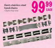 Gents Stainless Steel Hand Chains-Each