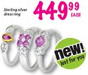 Sterling Silver Dress Ring-Each