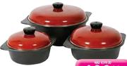 Cordon Bleu 6 Piece Cost Iron Cookware Set