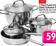 7 Piece Fusion Stainless Steel Cookware Set