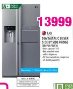 LG Metallic Silver Side By Side Fridge-506Ltr(GR-P207BLXV)