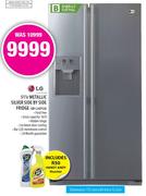 LG Metallic Silver Side By Side Fridge-511Ltr(GR-L207FLQ)