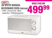 Defy White Manual Microwave Oven-20Ltr(DM0348)