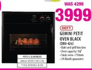 Defy Gemini Petit Oven Black(DBO-426)