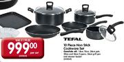 Tefal 10 Piece Non Stick Cookware Set-Per Set