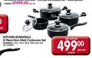 Kitchen Essentials 8 Piece Non-Stick Cookware Set-Per Set