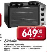 Sunbeam Oven And Rotisserie-26Ltr Each