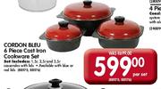 Cordon Bleu 6 Piece Cast Iron Cookware Set-Per Set