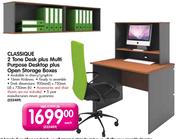 Classique 2 Tone Desk Plus Multi Purpose Desktop Plus Open Storage Boxes