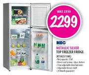 KIC Metallic Silver Top Freezer Fridge-223 Ltr (KT5023/1 ME)