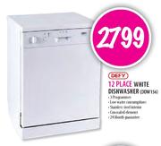 Defy 12 Place White Dishwasher (DDW156)