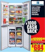 Kelvinator Mirror Double Door Fridge-510Ltr