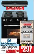 Kelvinator Black Oven, Hob & Extractor