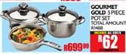 Gourmet Gold Pot Set-5 Piece