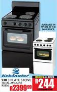 Kelvinator 530 3 Plate Stove Each