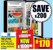 Kelvinator Metallic Bar Fridge-110Ltr