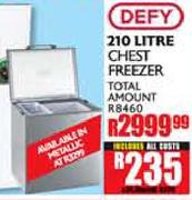 Defy Metallic Chest Freezer-210Ltr