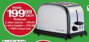 Platinum 2-Slice Toaster Each
