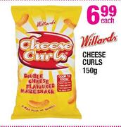 Willards Cheese Curls-150g Each