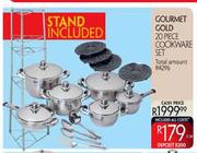 Gourmet Gold 20 Piece Cookware Set