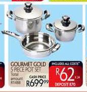 Gourmet Gold 5 Piece Pot Set