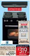 Kelvinator Black Oven Hob & Extractor Fan
