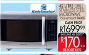 Kelvinator  42Ltr Grill Stainless Steel Microwave